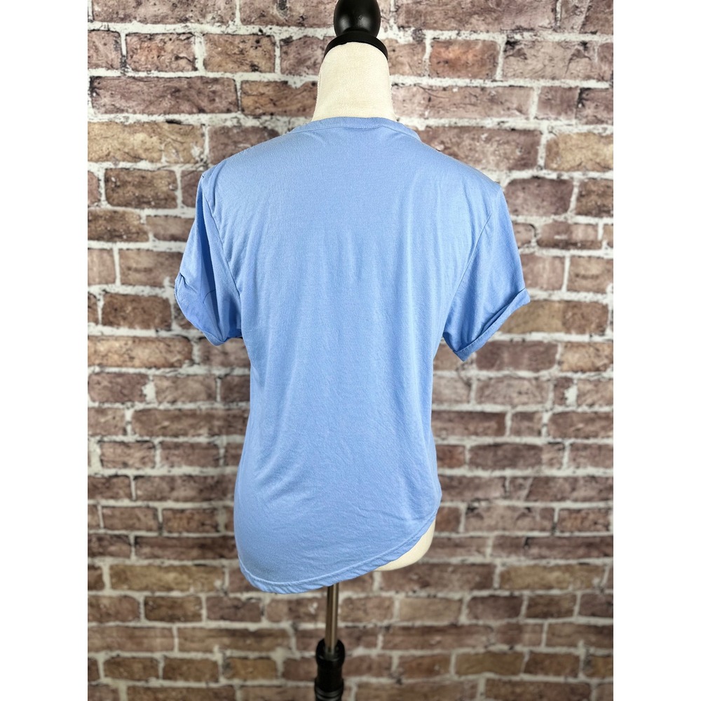 Gymshark Womens Training T-Shirt Light Blue Side Slit Activewear Top Large B1A7Q - Picture 7 of 13